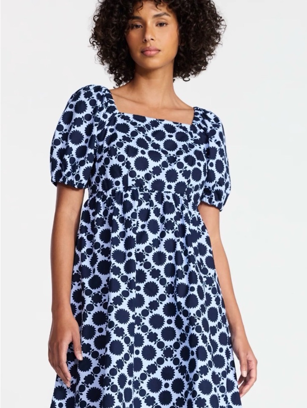 Time and Tru Women's and Women's Plus Tie Back Mini Dress with Puff Sleeves XXXL